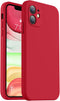Vooii iPhone 11 Case - Upgraded Liquid Silicone, Square Edges, Camera Protection, Soft Microfiber Lining - Red 6.1"