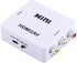 Yosoo Health Gear Digital HDMI2AV Converter, AV Adapter, Composite Video Audio CVBS Converter 720p/1080p (White)