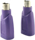 USB to PS2 Adapter 2PCS Purple USB Female to PS/2 Male Converter Adapter for Mouse and Keyboard