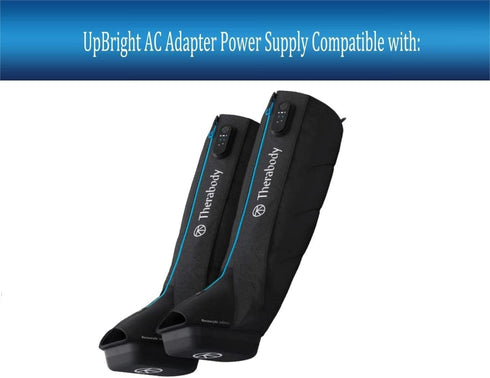 UpBright 12V AC/DC Adapter, Compatible with Therabody EM1024PR RecoveryAir JetBoots, Power Charger for Muscle Pain