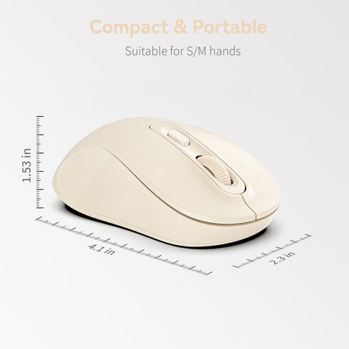 TvvTvvT 2026 4 (800/1200/1600), Wireless Mouse, New Model, Silent Click Ergonomic Design, Portable, Buttons, Adjustable