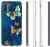 Slim Flexible TPU Case for Moto G Pure, Shock Absorption Rubber Soft Silicone Cover for Girls Women (Butterfly)