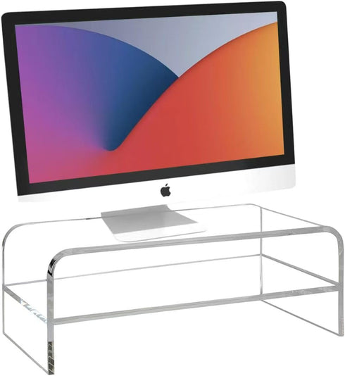 Generic Acrylic Monitor Stand, 2 Tier Computer Monitor Stand Riser16 inch Acrylic Computer