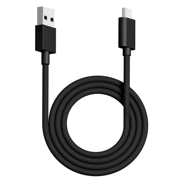 PWNAGE Ultra Custom Paracord USB C Cable, 1.8M USB-A to USB-C, Flexible for Gaming Keyboard, Mouse, Black Color