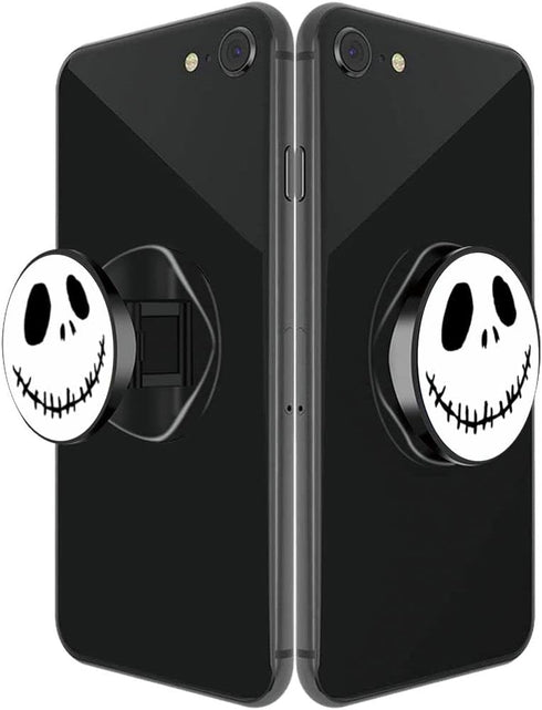 3 Pack Multifunction Cell Phone Stand Holder and Grip, Cute White Black Cartoon Foldable Phone Kickstand Mount