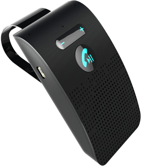 Handsfree Bluetooth Car Kit, Auto Power On Navigation Assistant, Visor Bluetooth Receiver with Back Clip
