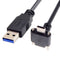 chenyang USB 3.0 to USB C 90 Degree Angled Data Cable with Panel Mount Screw for Industrial Camera - 5.0M