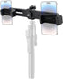 JoyHuaTrade 360 1/4'' Dual Phone Holder Phone Tripod Mount Adapter, Universal Rotation Adjustable Clip Stand for Vlog