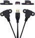 USB 2.0 Male to Dual Female Charging Extension Cable, 5ft, Panel Mount with Screw Hole
