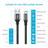AGVEE 2 Pack 3ft Replacement Charger Data Cable for Garmin Nuvi GPS, TI-84 Plus/CE/C, Blue Yeti USB Microphone, Dark