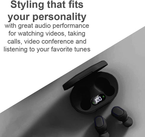 Acuvar Fully Wireless Bluetooth 5.0 Rechargeable iPX4 Water & Sweat Proof Earbud Headphones with Microphone, Touch