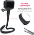 Fence Mount Chain Link Mount for Action Camera Phone, Flexible Clamp Selfie Pole Gooseneck Mount for GoPro, Insta360,