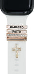 Women Cross Watch Band Charms for Apple Watch 38mm 40mm 41mm 42mm 44mm 45mm 49mm, Men Silver Rose Gold Decorative Rings