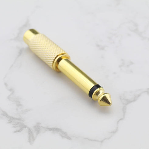 The Lord of the Tools 5PCS RCA to 1/4 Inch Adapter, Gold Plated RCA Female to 6.35mm Mono Male Plug