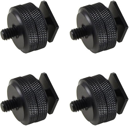 Hot Shoe Adapter 1/4 Inch, Camera Hot Shoe Mount Adapter for DSLR Rig, Cold Hotshoe Screw Accessory Attachment