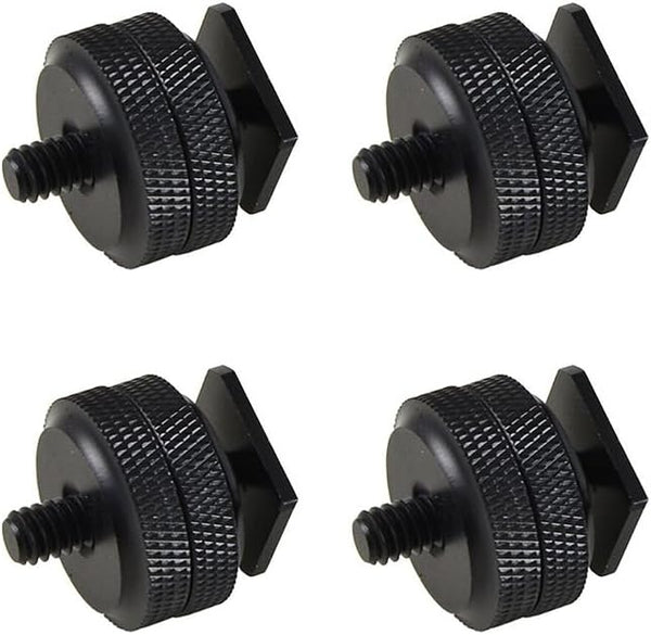 Hot Shoe Adapter 1/4 Inch, Camera Hot Shoe Mount Adapter for DSLR Rig, Cold Hotshoe Screw Accessory Attachment