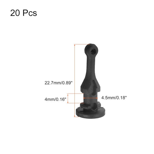 uxcell Case Fan Mount Screws Silicone Reducing Noise Vibration Mounting Pin Rivet, 9mm x 22.7mm for PC Chassis Cooling Fans 20 Pcs