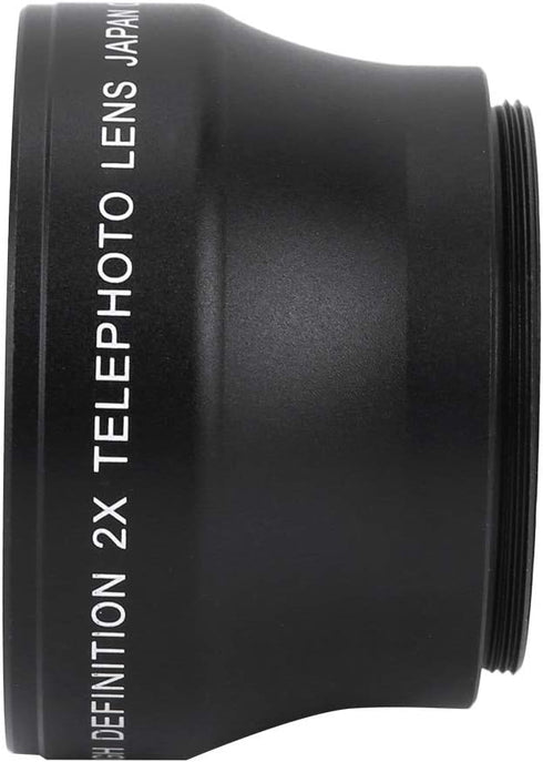 2X Camera Lens for 37mm Mount Camera, 2X Magnification High Definition Telephoto Converter Lens