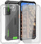 Blackview BV8900 Phone Case (6.50") with 4 X Tempered Glass Protective Film, Slim Soft TPU Shockproof Clear Shell