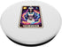 Mystical Tarot Skeleton Nurse in Cosmic Space, Cute Funny PopSockets Standard PopGrip