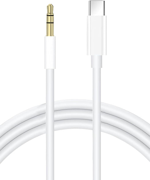 AUX to USB C, USB Type C to 3.5mm Audio Aux Headphone Jack Cable for Car Speaker Compatible with iPhone 15 Pro