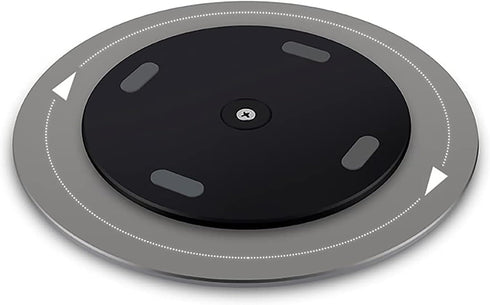 Yoqanr 360 Rotation Monitor Stand, Grey Aluminum Alloy, Wide Compatibility for iMac, Laptop, Potted Plants, Arts