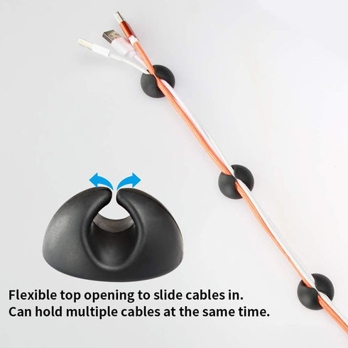 Cable Clips Cord Organizer, Tomorotec 36pcs Multipurpose Cable Holder for Desktop Management