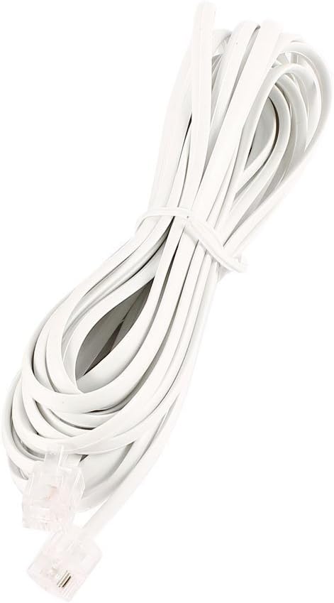 Ted Lele Male to Male 6P2C RJ11 Telephone Fax Machines Modems Straight Cable Wire, 5M / 16.4ft Long