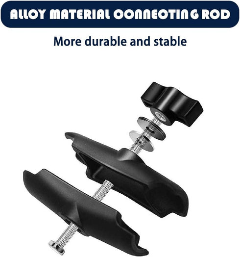 Motorcycle Camera Mount for GoPro, Handlebars Mount 1"/25mm Ball Compatible with RAM Mounts B Size