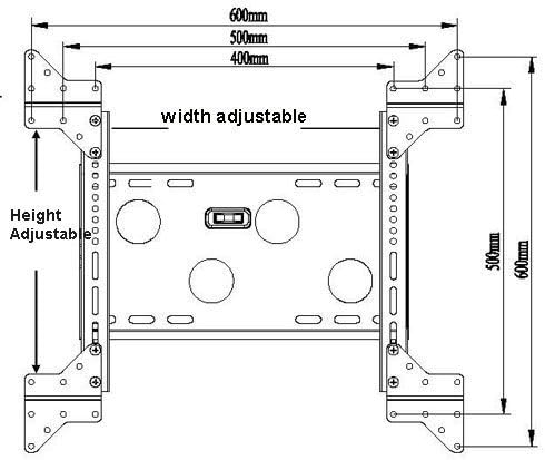 VideoSecu Mount Adapter Plate for LED LCD Plasma 3D TV Wall Mount Bracket, VESA 200 to 400