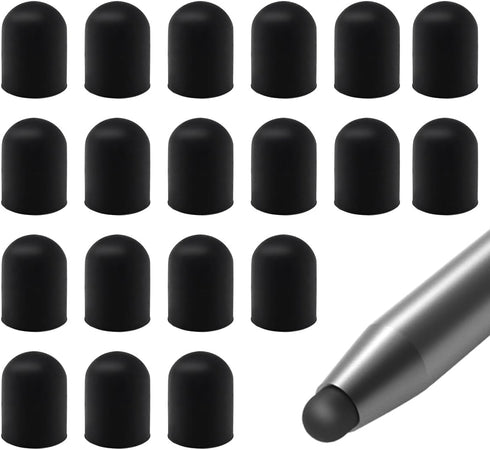 20 Pieces Replacement Tips for Touch Screen Pens, Silicone Rubber Touch Pen Tips (Outer Diameter 6mm, Inner Diameter