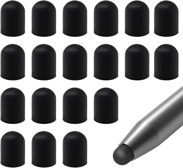 20 Pieces Replacement Tips for Touch Screen Pens, Silicone Rubber Touch Pen Tips (Outer Diameter 6mm, Inner Diameter