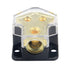 2 Way Power Distribution Block, 0/2/4 AWG Gauge In, 4/8/10 Gauge Out for Car Audio Stereo Amp
