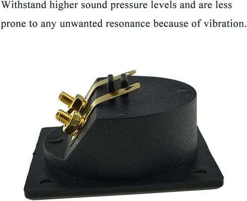 HAHIYO 56mm Diameter Square Speaker Box Terminal Cup, 2 PCS Black for Subwoofer Tower Speakers