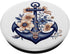 Floral Anchor Ultramarine Beige Flowers Anchor PopSockets Swappable PopGrip