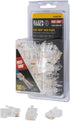 Klein Tools VDV826-704 Modular Data Plug, 50 Pack for CAT6A and Larger Diameter CAT6 Indoor/Outdoor Ethernet