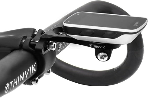 Thinvik Bike Computer Mount for Garmin Edge, Gopro Combo Mount, Compatible with All Garmin Series GPS - CNC Aluminum