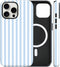 flewfun Magnetic for iPhone 13/14 Case Cute Stripes Phone Case, Shockproof Slim TPU