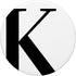 Fashionable Letter K - Simple Elegant Modern Black and White PopSockets PopGrip: Swappable Grip for Phones & Tablets