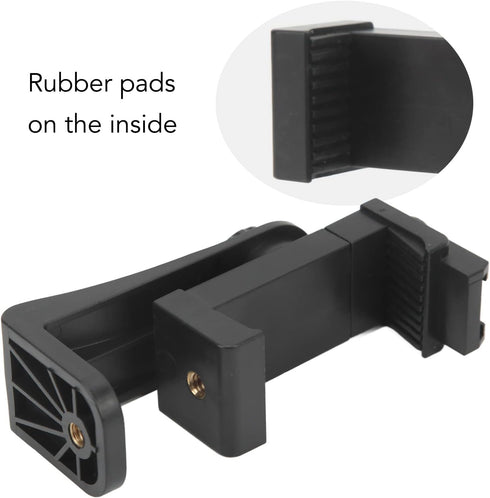 Denash 360 1/4 Inch Cell Phone Clip Holder, Rotation Cell Phone Clip Holder with Screw and Cold Shoe Port, Phone Tripod