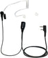1.5-Wire Security & Surveillance Clear Acoustic Tube Earpiece Headset with PTT Button Mic for Kenwood, Baofeng &