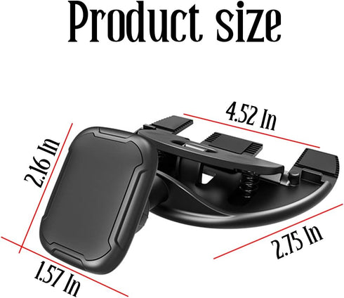 Car Phone Holder for CD Slot, Magnetic Cell Phone Mount for CD Player, One Button Release, 360° Rotation, Compatible