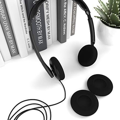 Ear Cushions Foam Replacement for Plantronics Headphones, 8 Pack, Black, Standard Size Office Headset Covers