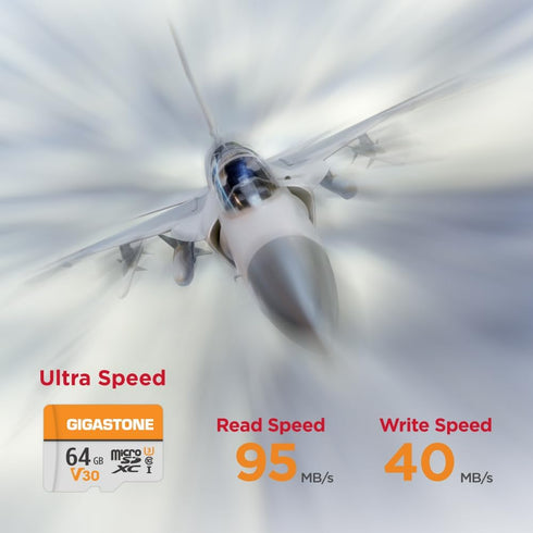 Gigastone 64GB 2-Pack, V30 4K 95MB/s 10, Micro SD Card Video Recording, Surveillance, Security Camera, Dash Cam, Drone