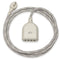360 Electrical Habitat 4.8, 6 ft 4-Port USB Extension Cord, Durable Braided Casing, French Grey, 4.8A USB Charger