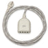 360 Electrical Habitat 4.8, 6 ft 4-Port USB Extension Cord, Durable Braided Casing, French Grey, 4.8A USB Charger
