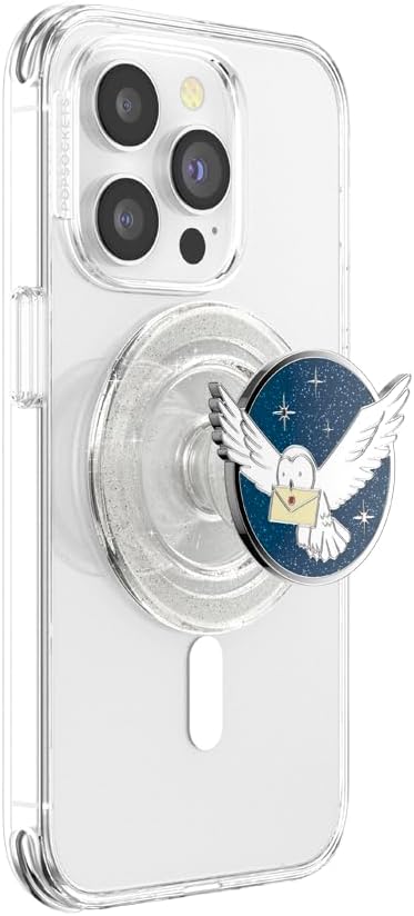 PopSockets Phone Grip with Expanding Kickstand, Compatible with MagSafe, Adapter Ring Included, Enamel Hedwig