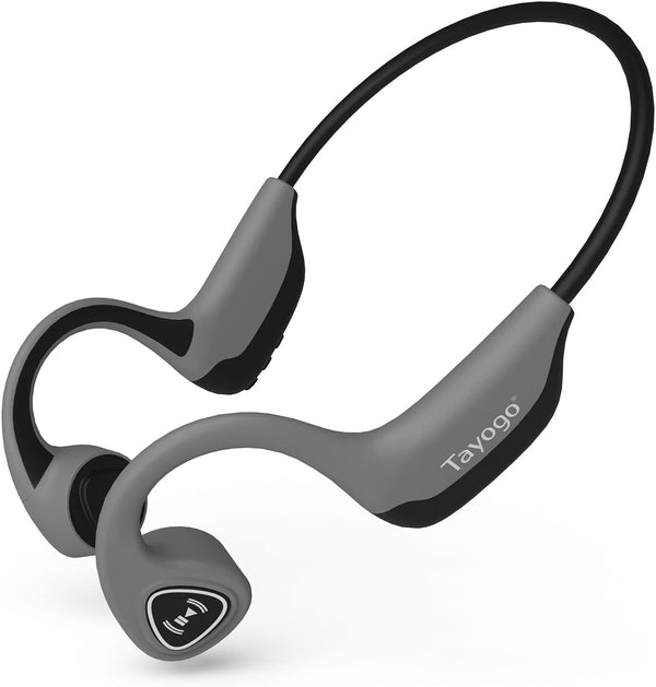 Tayogo Bone Conduction Headphones, Wireless Bluetooth Earbuds, Open Ear Headset with Mic for Running, Cycling, Yoga