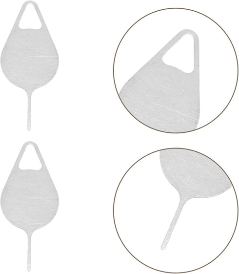 TOMETURE 200 Pcs Stainless Steel Sim Card Ejector Pins Universal Mobile Phone Tray Removal Tool for Cell Phone Sim Card