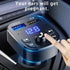 FM Bluetooth Transmitter for Car - Wireless Bluetooth Audio Adapter, Handsfree Calling, Dual USB Ports Quick Charger